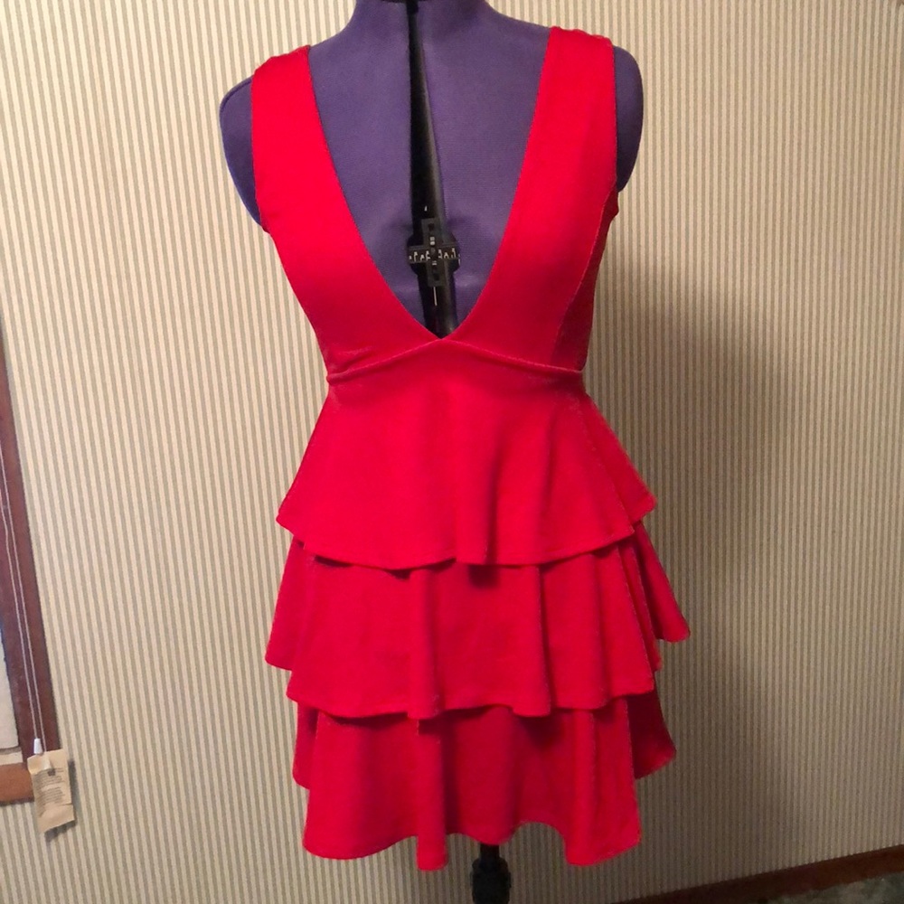 Red party dress